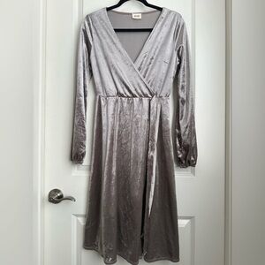Gunmetal Velvet Bibi Dress S